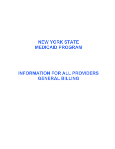 Information for All Providers – General Billing