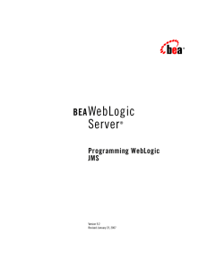 Programming WebLogic JMS