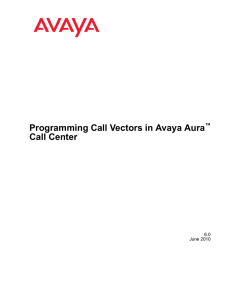 Programming Call Vectors in Avaya Aura Call Center