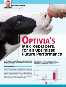 Optivia`s Milk Replacers