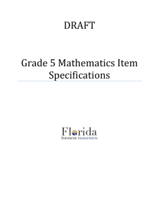 Grade 5 Mathematics Item Specifications