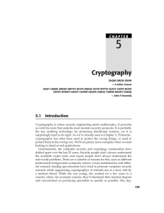 Chapter 5 - Cryptography