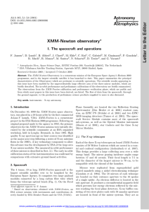 XMM-Newton observatory-I. The spacecraft and operations