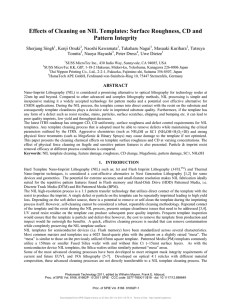 Effects of Cleaning on NIL Templates: Surface Roughness, CD and