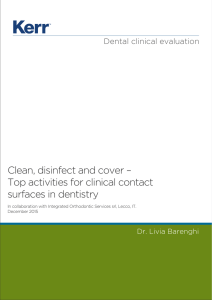 Clean, disinfect and cover – Top activities for clinical contact