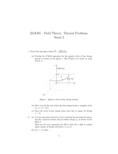 ELE401 - Field Theory: Tutorial Problems Week 3