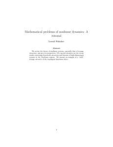 Mathematical problems of nonlinear dynamics: A tutorial