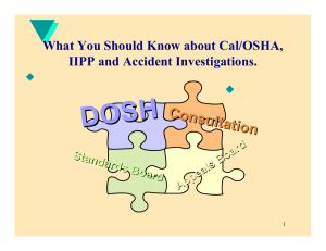 DOSH Consultation - California State University