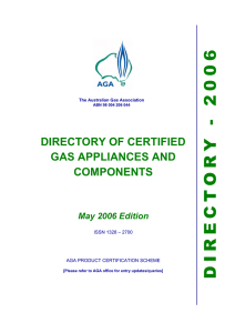 directory of certified gas appliances and