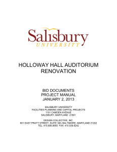 HOLLOWAY HALL AUDITORIUM RENOVATION