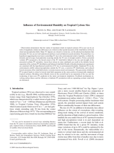 Influence of Environmental Humidity on Tropical Cyclone Size