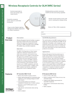 Wireless Receptacle Controls for DLM