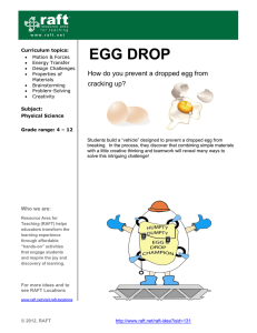 RAFT Egg Drop Activity
