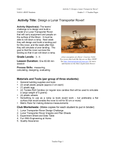 Activity Title: Design a Lunar Transporter Rover!