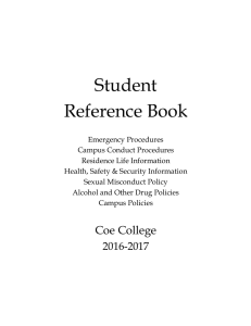 Coe College Student Reference Book
