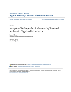 Analysis of Bibliographic References by Textbook Authors in