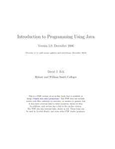 Introduction to Programming Using Java