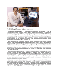 Prof. K. Nagabhushan Raju, M.Tech., Ph.D.