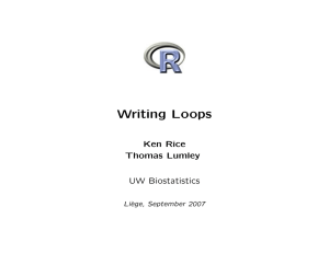 Writing Loops