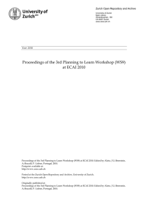 Proceedings of the 3rd Planning to Learn Workshop (WS9) at ECAI