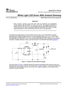 White Light LED Driver With Gradual Dimming