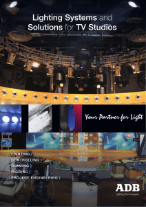 Lighting Systems and Solutions for tV Studios