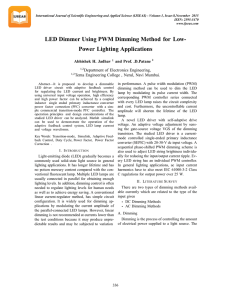 LED Dimmer Using PWM Dimming Method for Low