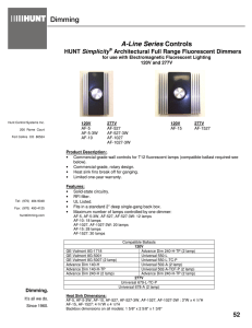 A-Line Series - Hunt Dimming