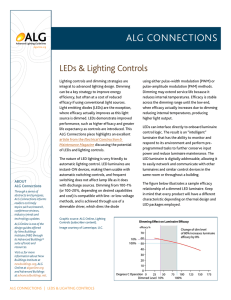 ALG CONNECTIONS - Advanced Lighting Guidelines