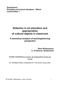Didactics in art education and appropriation