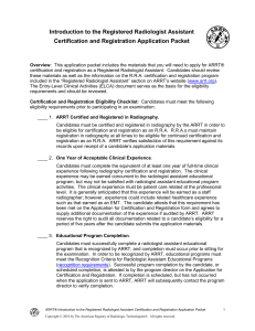 RRA - The American Registry of Radiologic Technologists