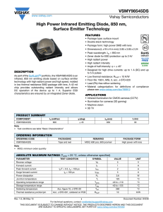 VSMY98545DS High Power Infrared Emitting Diode, 850 nm