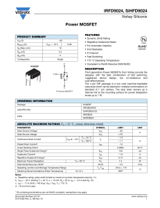 Power MOSFET IRFD9024, SiHFD9024