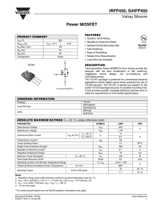 Power MOSFET IRFP450, SiHFP450