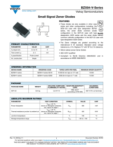 BZX84-V-Series Small Signal Zener Diodes