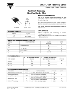 Fast Soft Recovery Rectifier Diode, 20 A 20ETF.. Soft Recovery Series