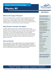 Physics, BS - Western Washington University