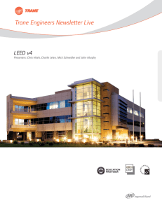 Trane Engineers Newsletter Live LEED v4