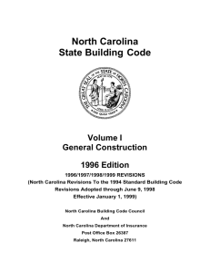 1996 with Revisions Thru 1999 - North Carolina Department of