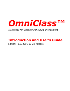 OmniClass Introduction