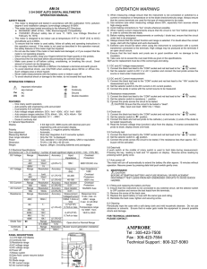 AM-34 Auto Digital Multimeter Product Manual