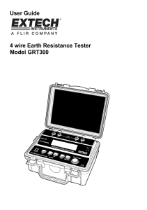 User Guide 4 wire Earth Resistance Tester Model GRT300