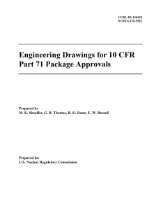 Engineering Drawings for 10 CFR Part 71 Package Drawings
