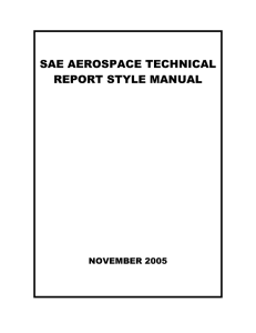 sae aerospace technical report style manual