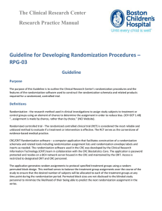 Guideline for Developing Randomization Procedures – RPG-03