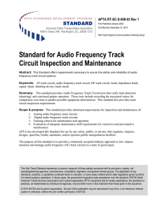 Standard for Audio Frequency Track Circuit Inspection