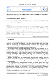 METHOD OF TESTING AND CORRECTING SIGNAL