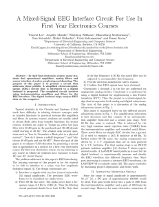 A Mixed-Signal EEG Interface Circuit For Use In First Year