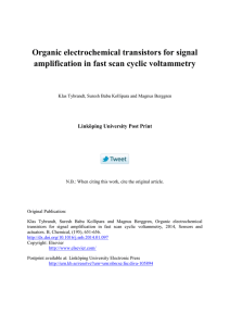 Organic electrochemical transistors for signal amplification in fast