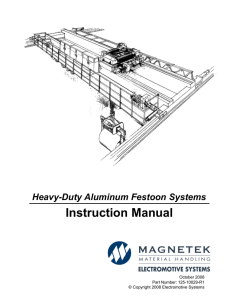 Heavy Duty Aluminum Festoon Systems Instruction